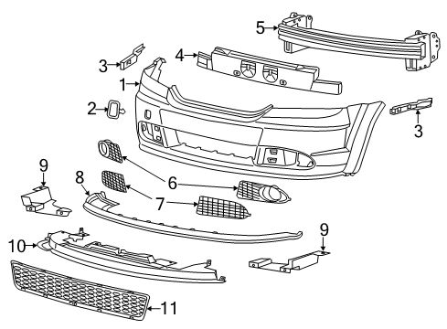 Mopar 1SW02TZZAC Front Bumper Cover