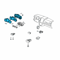 OEM Honda Element Meter Assembly, Combination (Summer Blue) Diagram - 78100-SCV-A41ZA