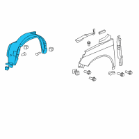 OEM Fender Assembly, Right Front (Inner) Diagram - 74100-SXS-A10