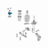 OEM Acura Rubber, Front Shock Absorber Mounting Diagram - 51670-TZ5-A04