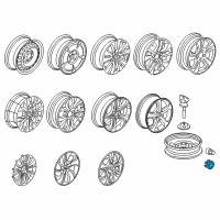 OEM Honda Element Cap, Aluminum Wheel Center Diagram - 44732-S0X-A01