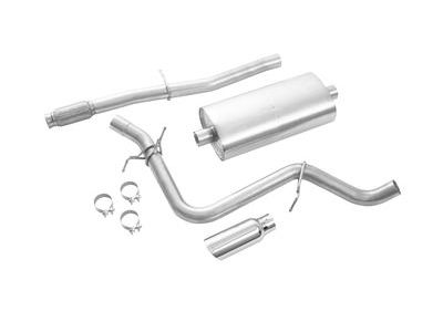 GM 84173601 5.3L Short Wheel Base Cat-Back Single Exit Exhaust Upgrade System with Chevrolet Bowtie Logo