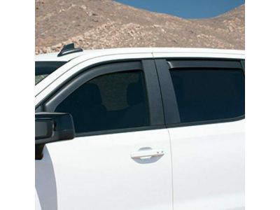 GM 19417480 Crew Cab In-Channel Door Window Weather Deflectors in Dark Smoke by EGR