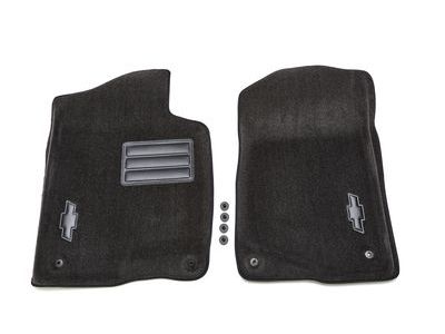 GM 17800401 Front Carpeted Floor Mats in Ebony with Bowtie Logo