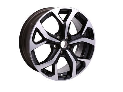 GM 23251535 17X7-Inch Aluminum 5-Split-Spoke Wheel Rim In Machined Face Finish With Gloss Black Pockets