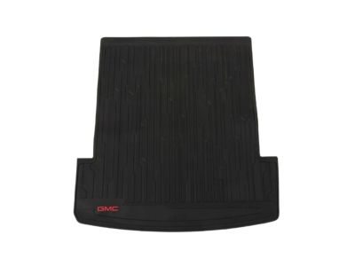 GM 84184219 Premium All-Weather Cargo Area Mat in Jet Black with GMC Logo (for vehicles with Cargo Rails)