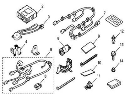 Honda 08V67-SZA-100C Back Up Sensor Attachment-Non-PTG