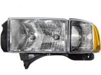 OEM 2002 Dodge Ram 3500 Driver And Passenger Combination Headlights Replacement - 55077025AC