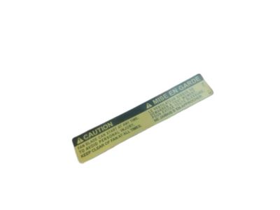 Infiniti 21599-5B600 Fan Caution Label