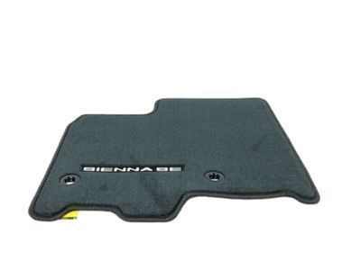 Toyota PT206-08179-20 Carpet Floor Mats-Black-Fixed Console-8 Passenger