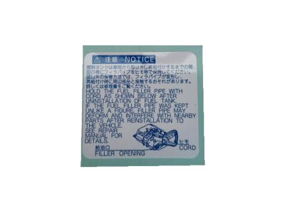 Toyota 74559-52020 Fuel Label