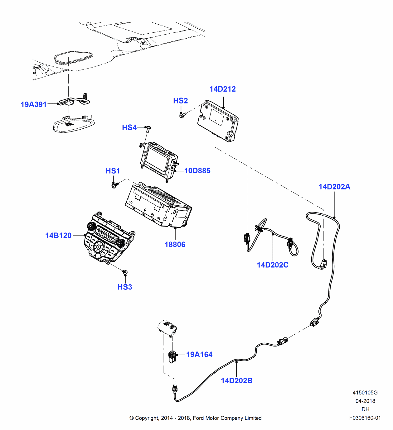 Ford F1EZ-14D202-A Cable Assembly