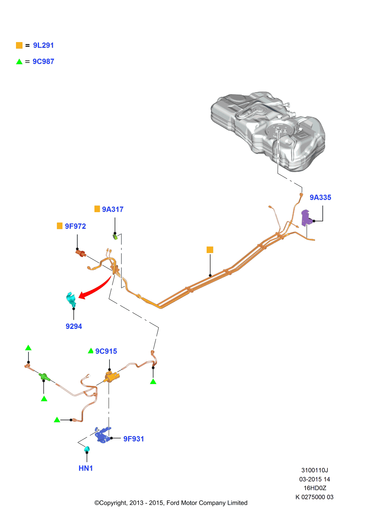 Ford AV6Z-9A317-A Clip - Hose