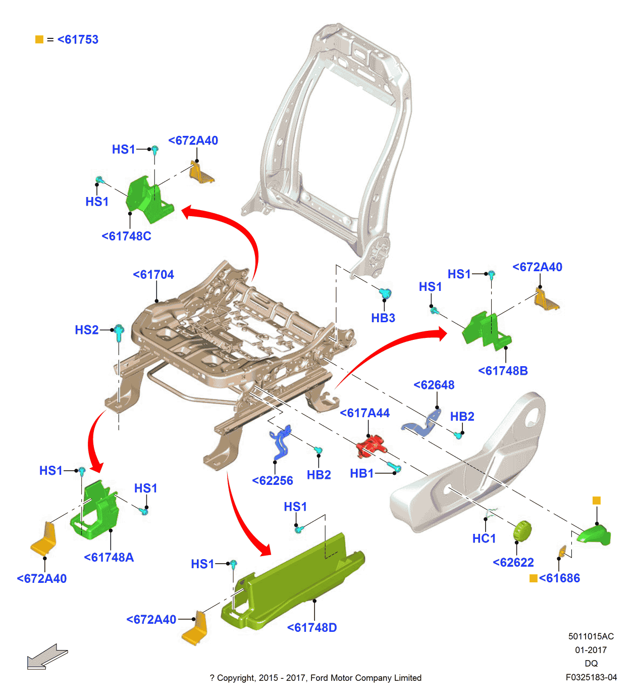 Ford DS7Z-5461686-A Insert