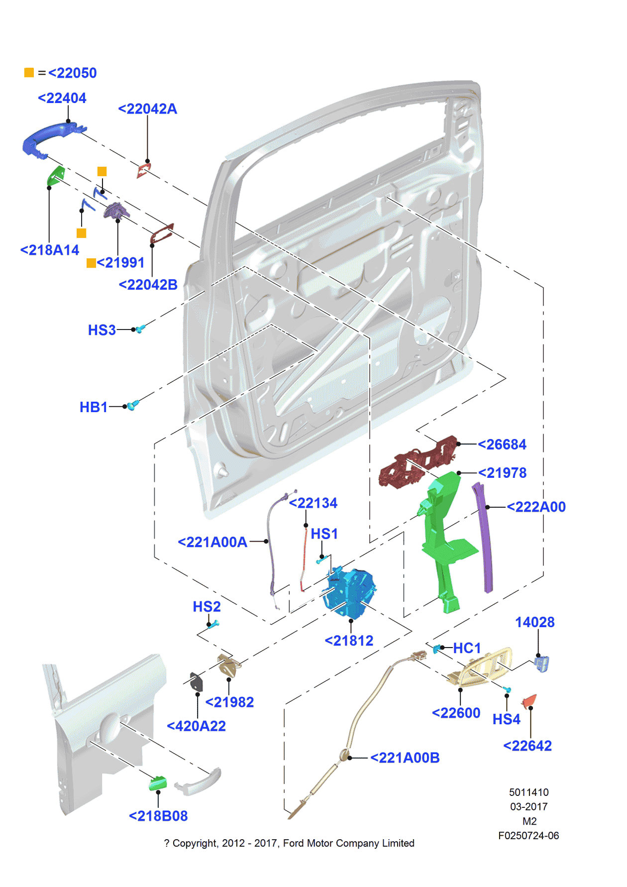 Ford CJ5Z-7822050-C Lockset - Complete Vehicle