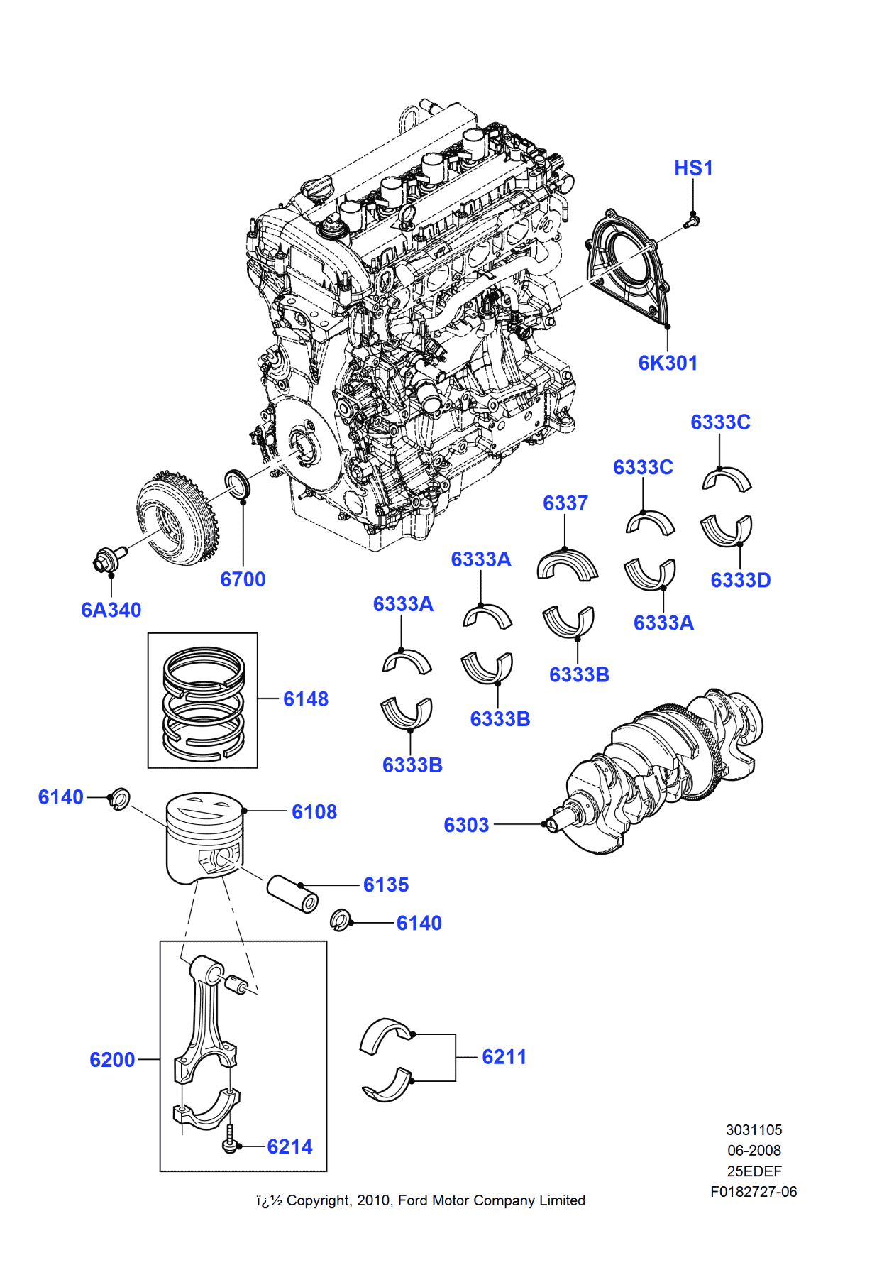 Ford 8E5Z-6140-A Retainer - Piston Pin