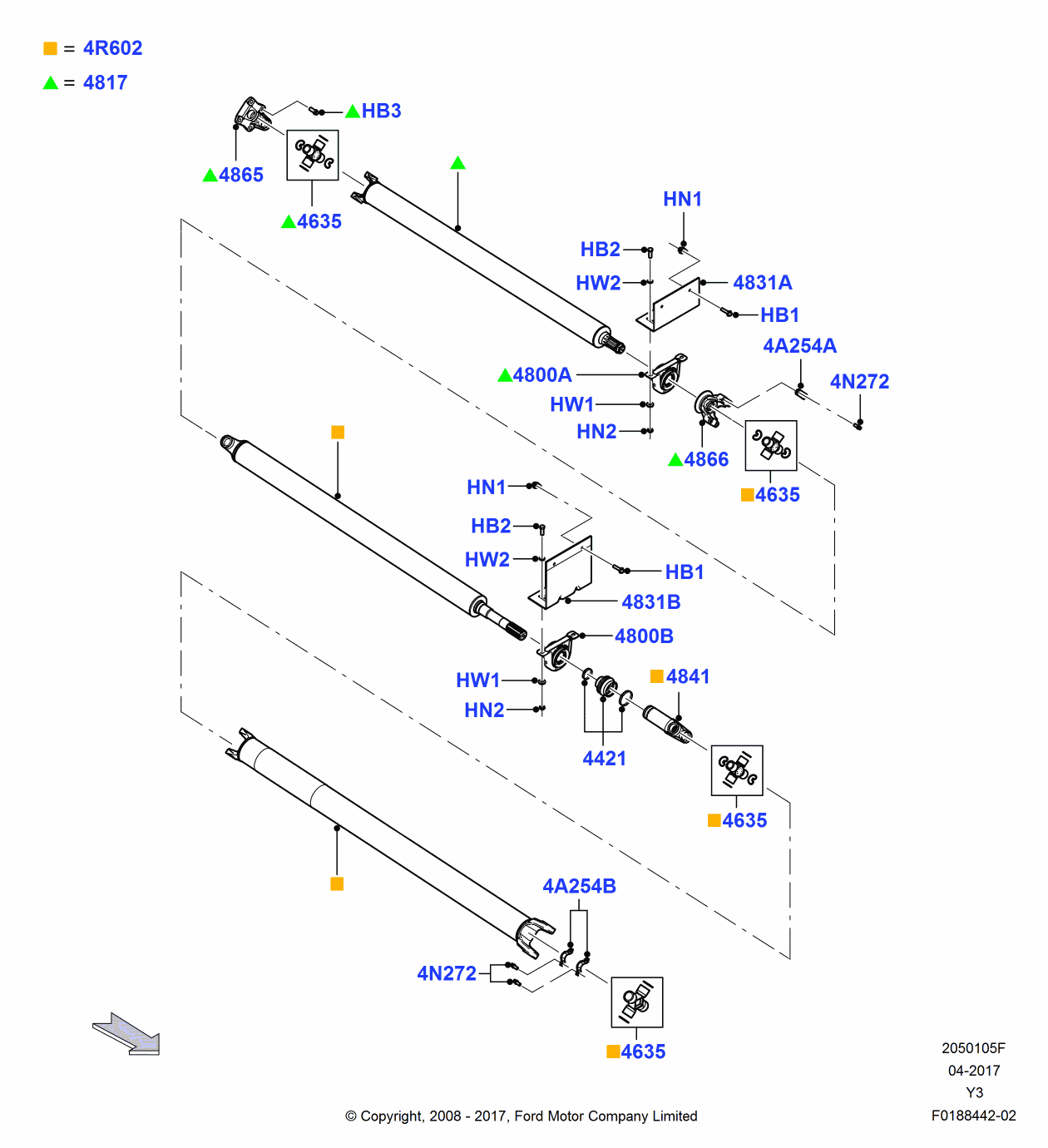 Ford 5U9Z-4817-AA Shaft Assembly - Coupling