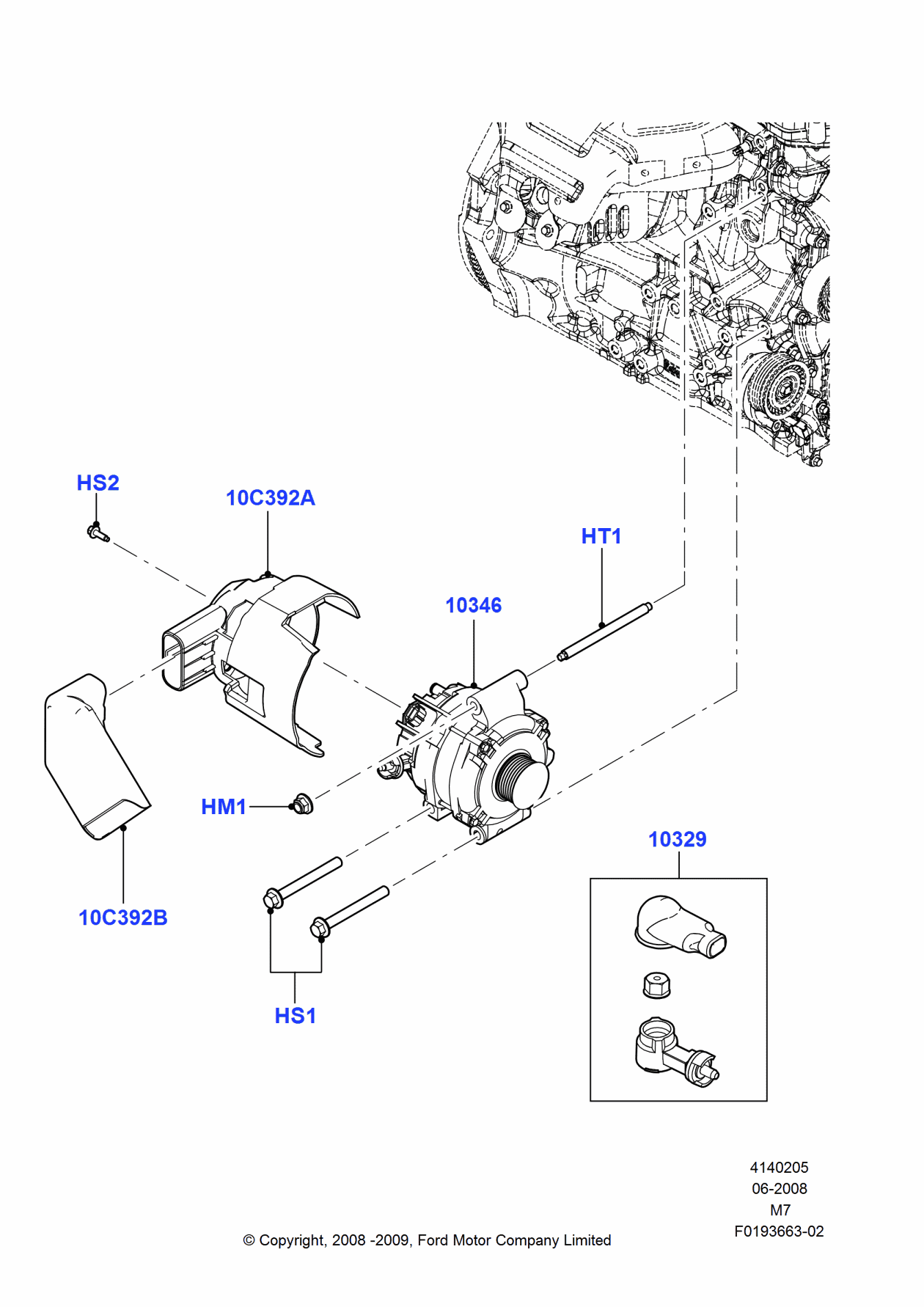 Ford -W500203-S437 Bolt - Hex. Head - Flanged
