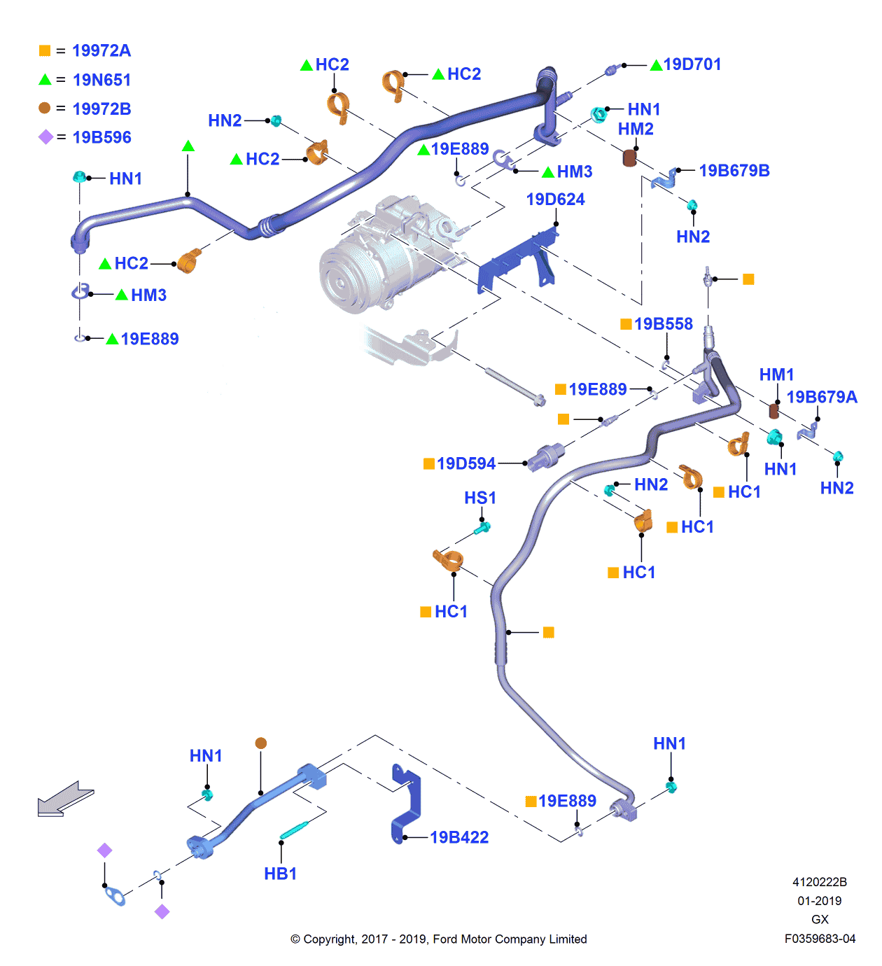 Ford HG7Z-3962-F Bracket - Support