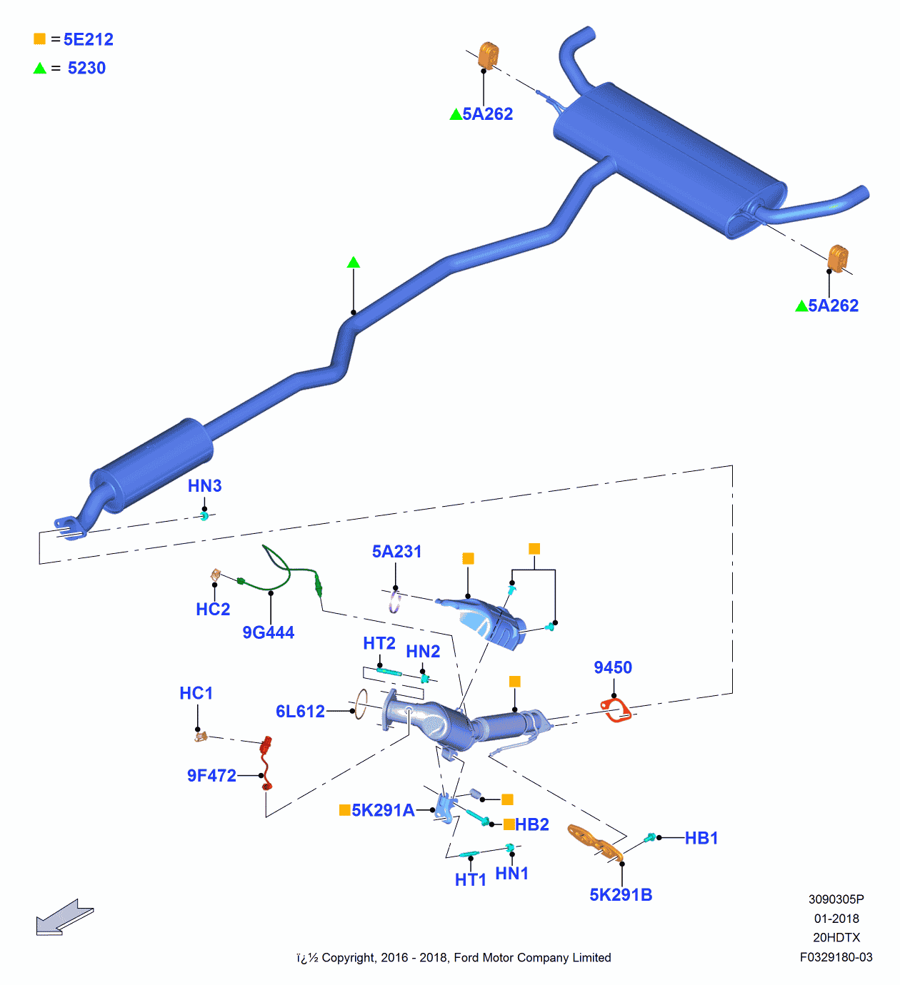Ford HG9Z-5E212-B Catalytic Converter Assembly