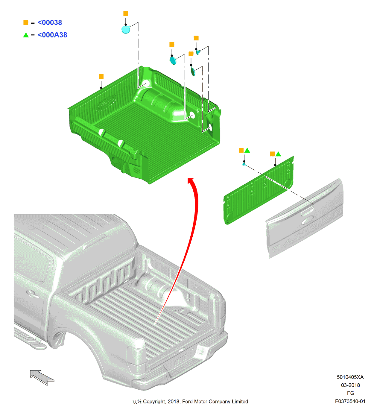 Ford KB3Z9900038AA Liners and Mats