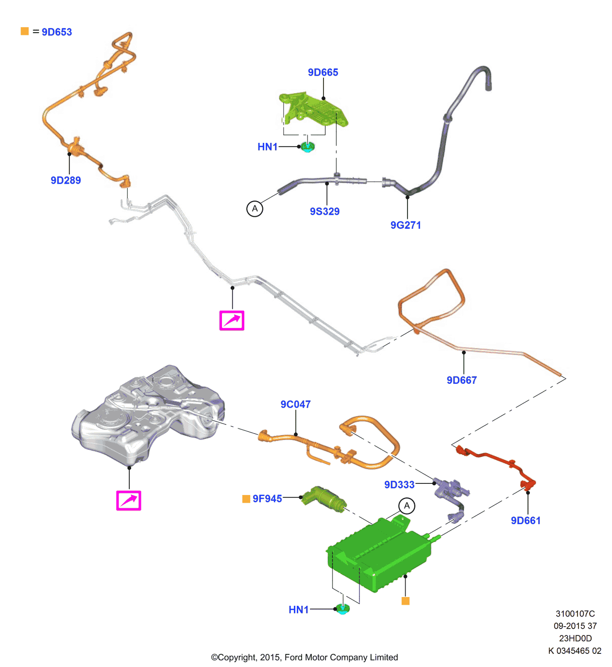 Ford G1FZ-9D667-A Tube Assembly