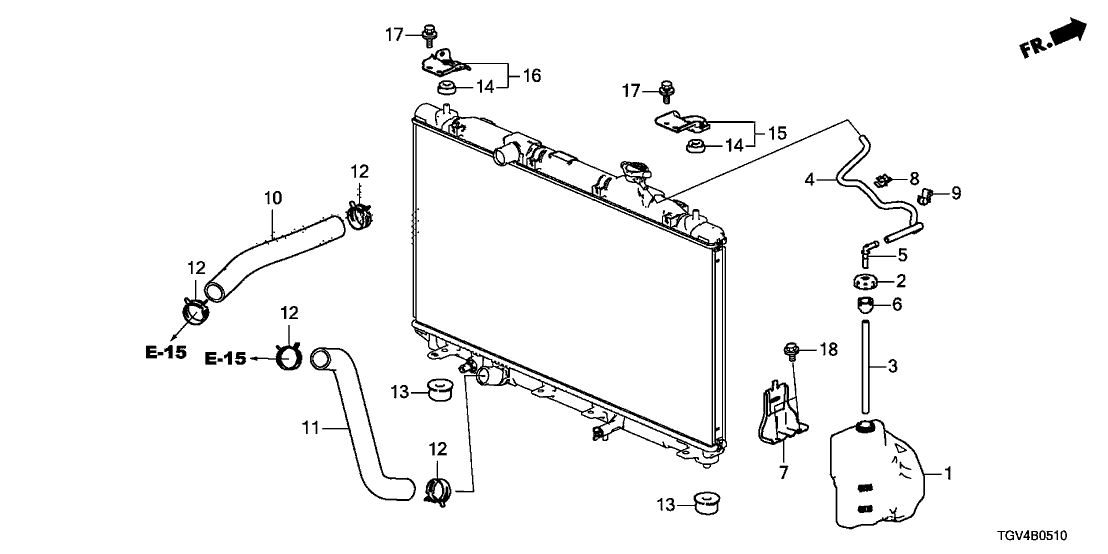 Acura 19118-6S8-A01 CLAMP, OVERFLOW TUBE
