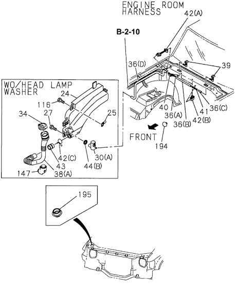 Acura 8-97807-516-3 Clip, Washer Hose