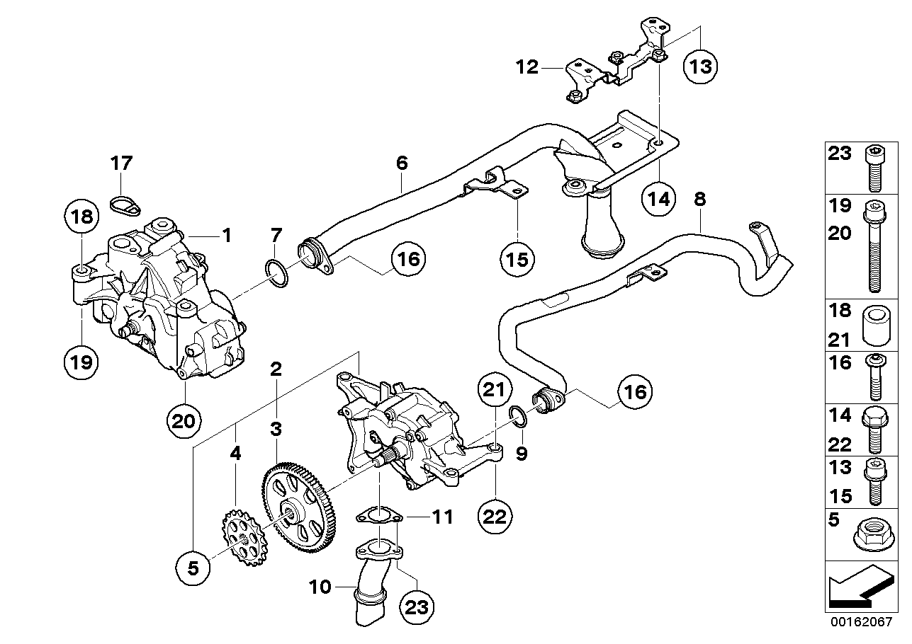 BMW 11-41-7-838-524 Bracket Oil Pipe