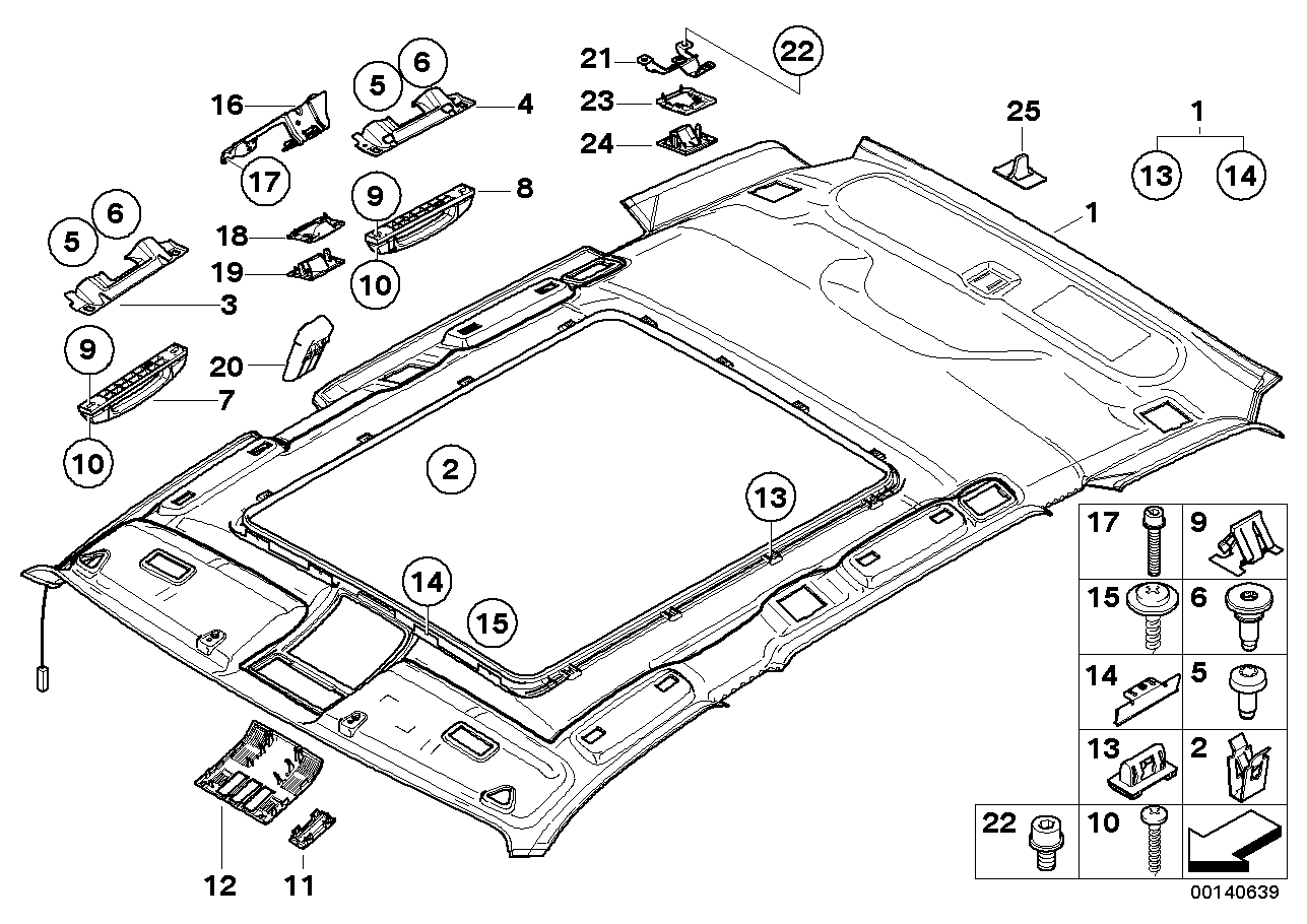 BMW 51-44-3-413-425 Counter-Plt., Suspension.Loop Dividing Net, Front