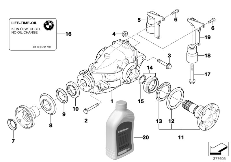 BMW 33-10-7-513-896 Vibration Absorber With Bracket