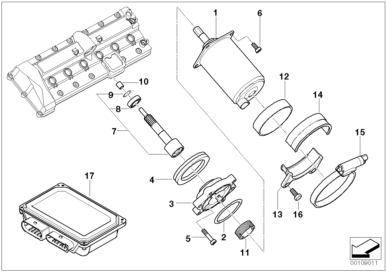 BMW 11-37-7-518-288 Support, Top