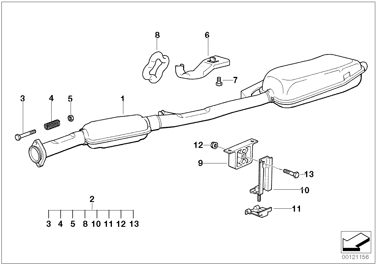 BMW 18-21-0-145-892 Set Of Add-On Parts, Silencer