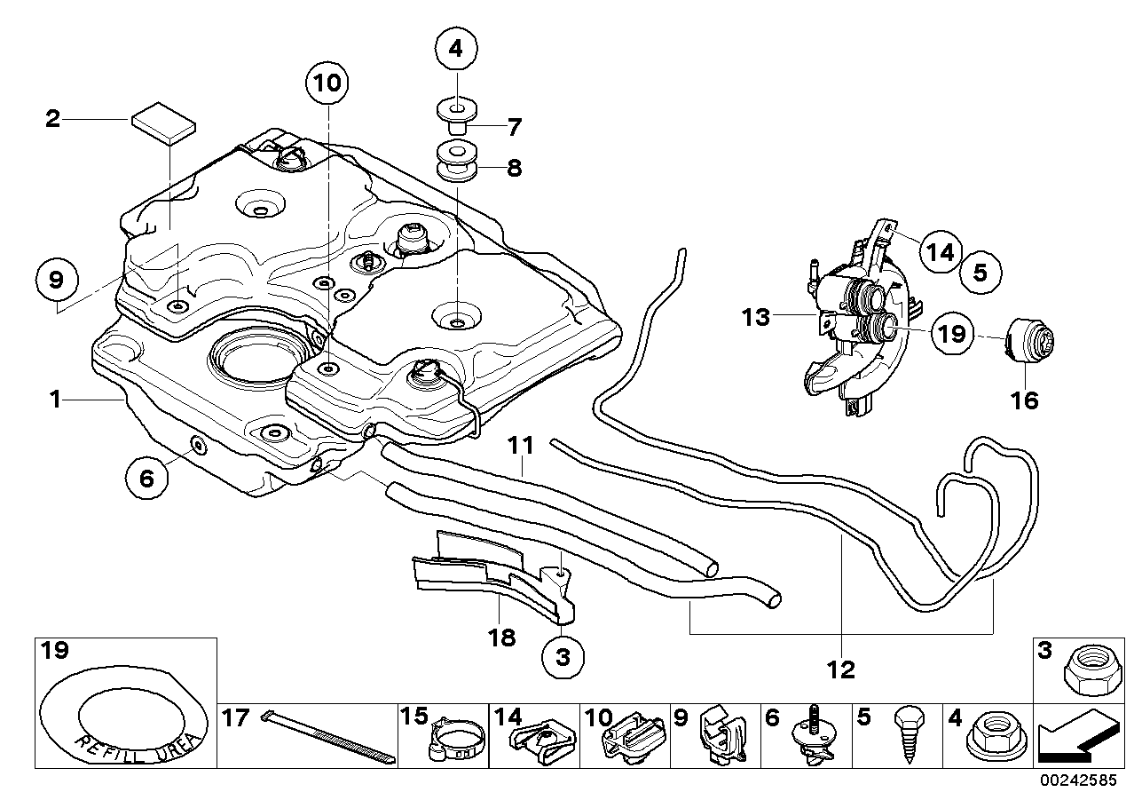 BMW 16-19-7-238-462 Label Ring, Filler Connection