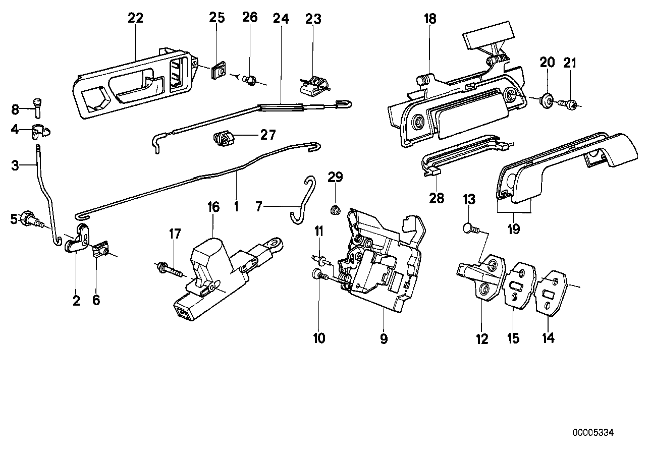 BMW 51-21-1-906-343 Lever Left