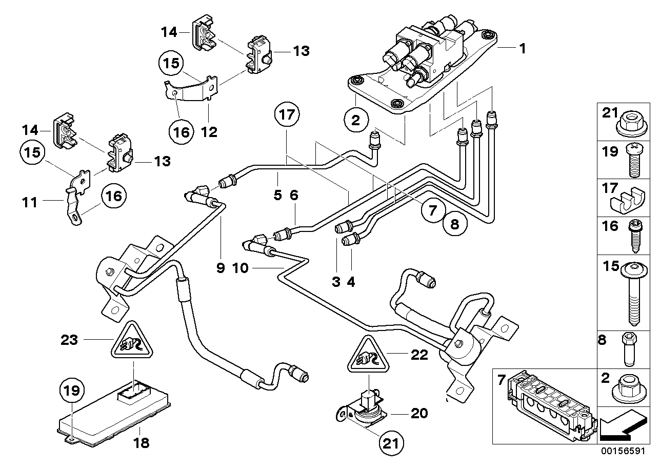 BMW 37-20-6-772-044 Pressure Line, Motor