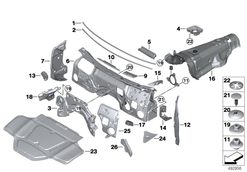 BMW 51-48-7-395-546 SOUND INSULATION, ENGINE COMP