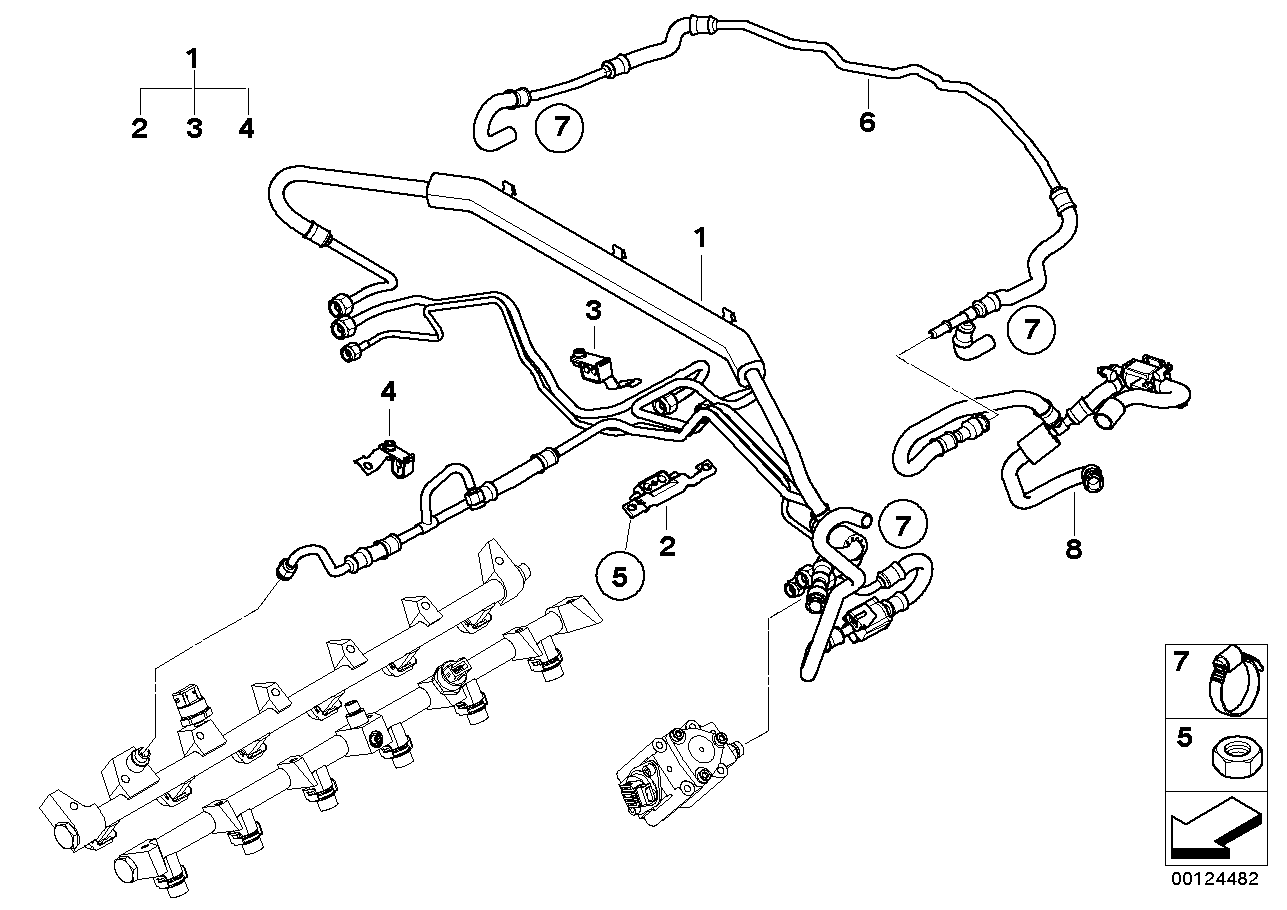 BMW 13-53-7-524-174 Tubing Support