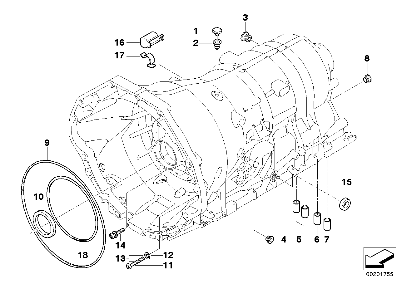 BMW 24-31-7-588-744 Torx Screw With Sealing Ring