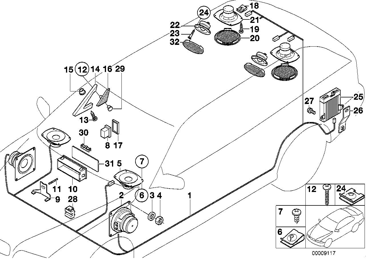 BMW 65-12-8-361-782 Hifi Amplifier Telephon-Anti-Interferer