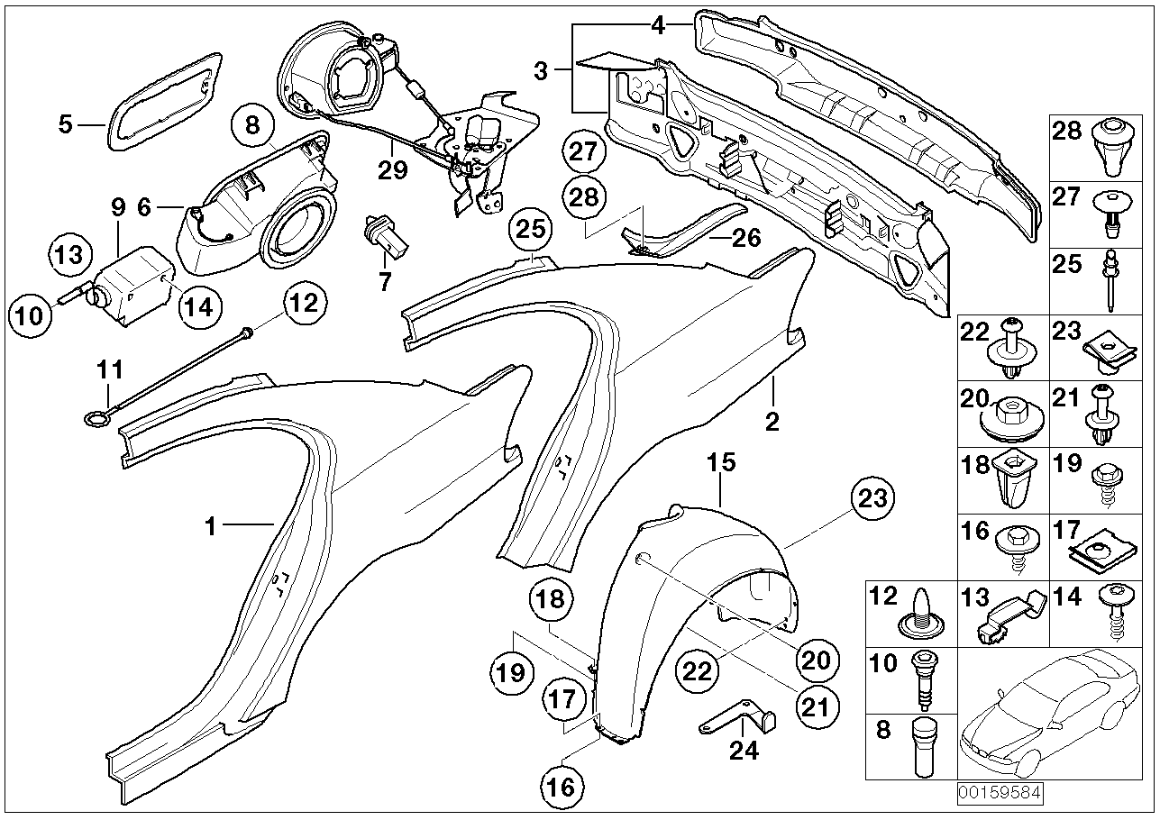 BMW 07-14-8-497-787 Repair Rivet For T-Bolt