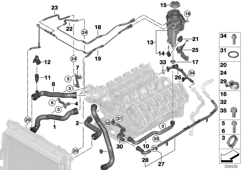 BMW 11-53-7-835-522 Bracket, Coolant Hose