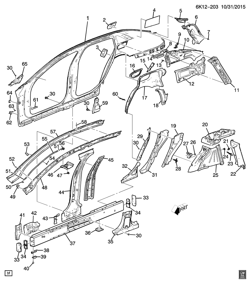 GM 19353809 Inner Wheelhouse Rivet