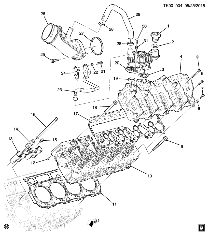 GM 12672595 Oil/Air Separator