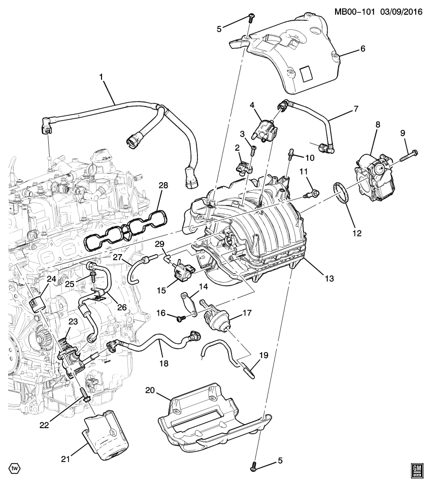 GM 12673014 Throttle Body