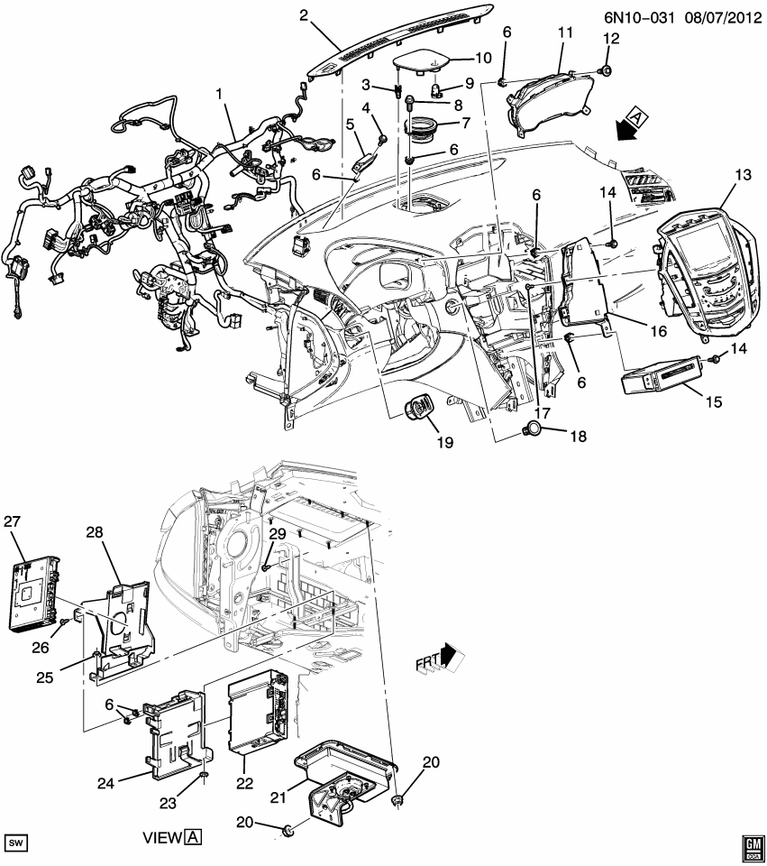 GM 22832917 Bracket-Hmi Control Module