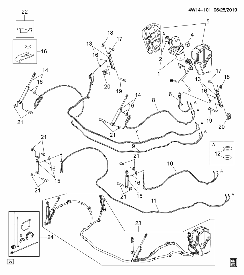 GM 13381964 Clip-Folding Top Cyl Pivot Pinion