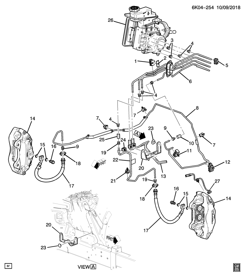 GM 84390003 CLIP-FRT & RR BRK PIPE