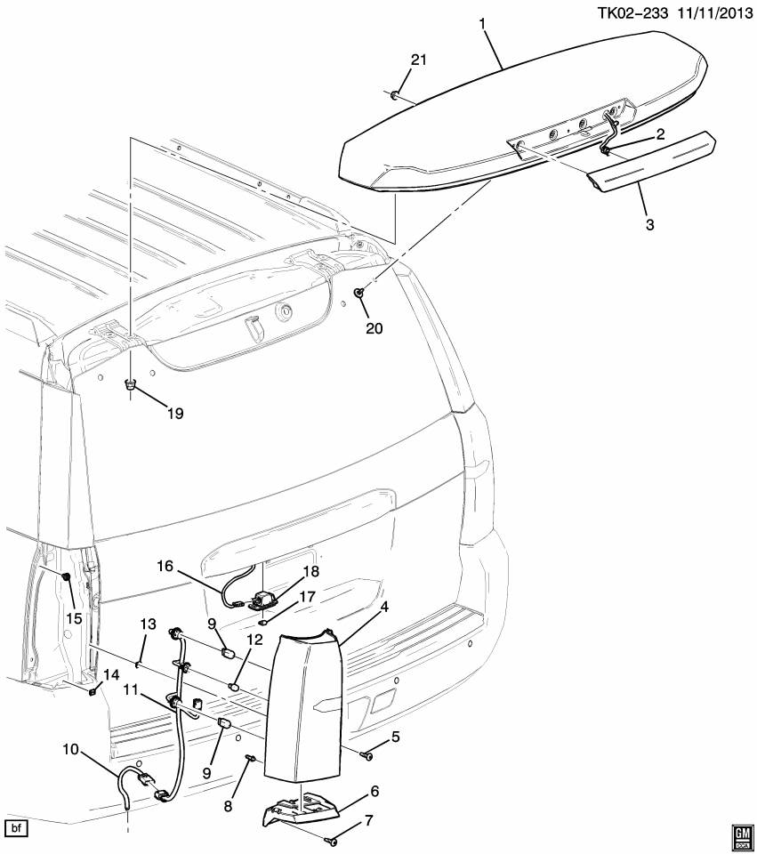GM 22884293 Stud-Tail Lamp Housing