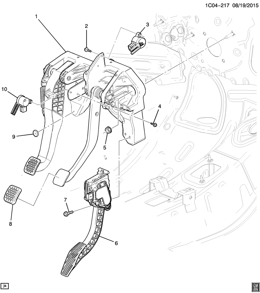 GM 95353315 Pad-Brake Pedal